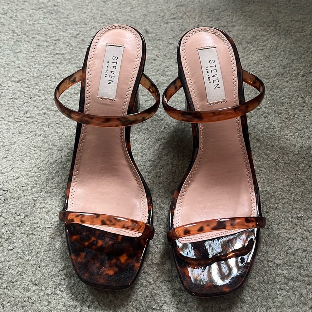 Steven New Work Tortoise Heeled Sandals